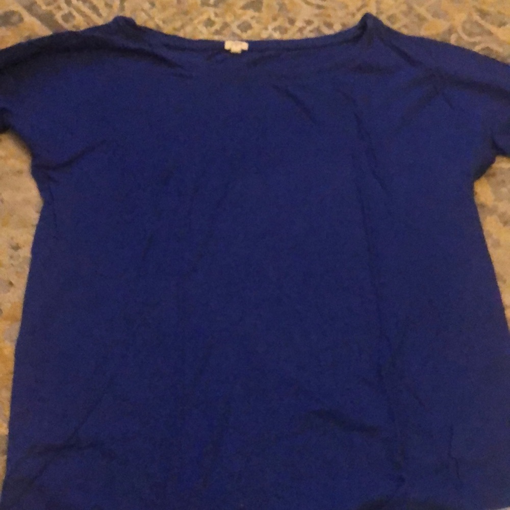 Blue 3/4 length shirt